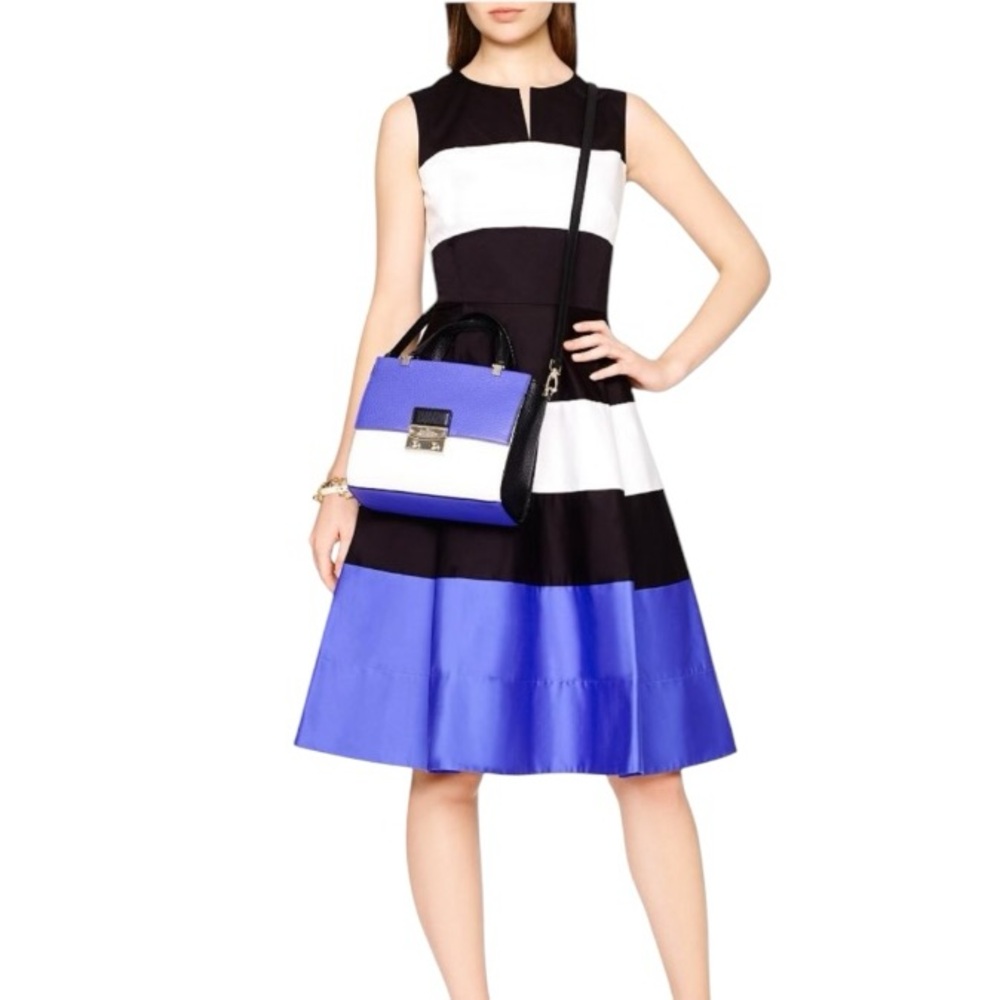 Kate Spade Black, White, and Blue Striped Dress - Picture 3 of 14